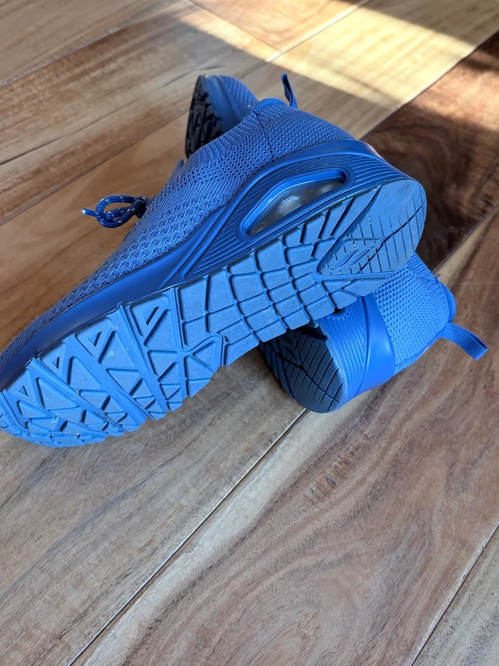 Skechers Women's Royal Blue Knit Slip-On Sneakers